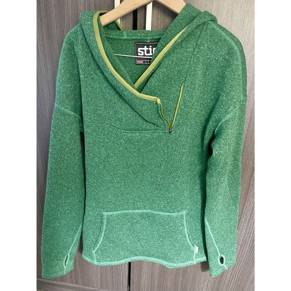 Stio Sweetwater Fleece Hoodie Women's LG Cozy Warm Outdoor Winter Casual 100048